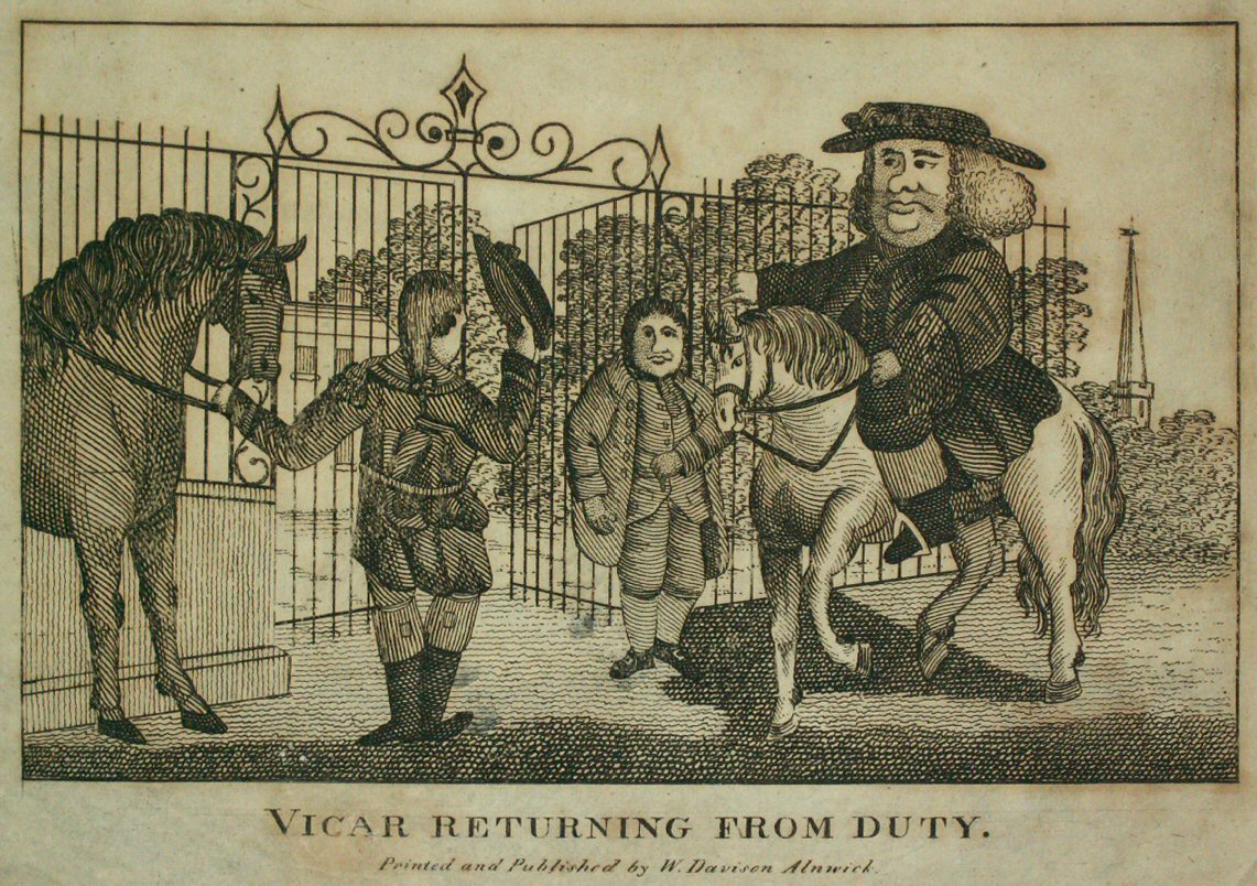 Print - Vicar Returning from Duty.